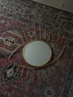 Oogvormige Spiegel gouden frame, Minder dan 50 cm, Gebruikt, Ophalen of Verzenden, Minder dan 100 cm