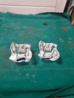 kandelaars kristal glas villeroy en boch new wave  2x, Huis en Inrichting, Woonaccessoires | Kandelaars en Kaarsen, Ophalen of Verzenden