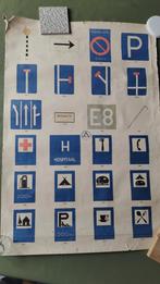 Schoolplaat verkeersbord., Antiek en Kunst, Antiek | Schoolplaten, Ophalen of Verzenden
