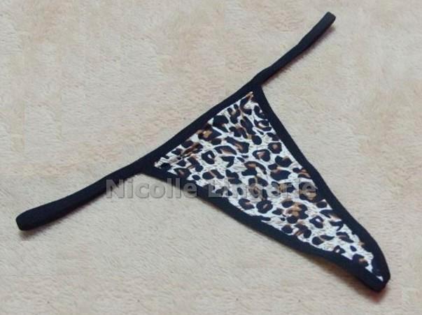Mini Luipaard G-String One Size (003), Kleding | Dames, Ondergoed en Lingerie, String, Overige kleuren, Ophalen of Verzenden