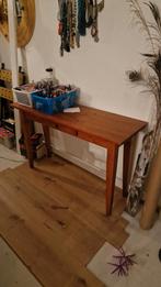 Massief Houten Wandtafel met Lade 120 x 45, Antiek en Kunst, Antiek | Meubels | Tafels, Ophalen