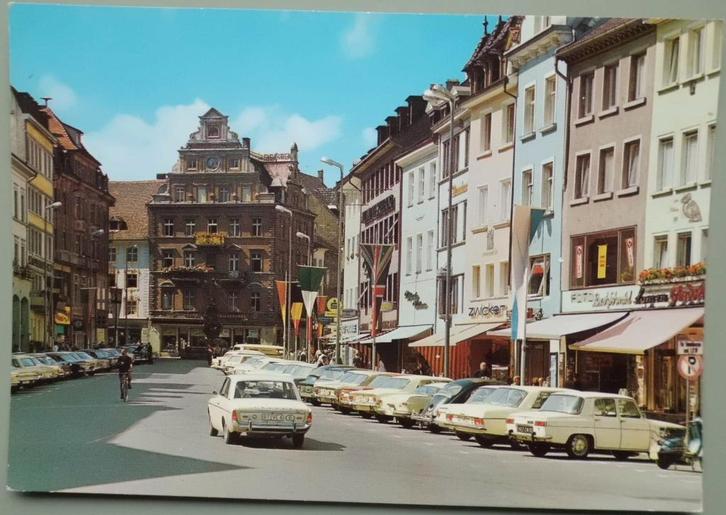 Konstanz - Duitsland - oude autos - Ford Renault Mercedes, Verzamelen, Ansichtkaarten | Buitenland, Ongelopen, Duitsland, 1960 tot 1980