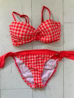 Bikini fluor oranje wit ruit 70E, Ophalen of Verzenden, Zo goed als nieuw, Oranje, Bikini