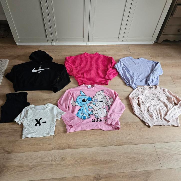 Kledingpakket XXS/XS: Truien, Hoodies, Topjes - Nike & Stitc, Kinderen en Baby's, Kinderkleding | Maat 158, Zo goed als nieuw