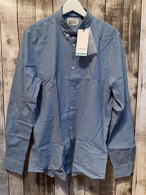 Super mooi ruit overhemd van Scotch & Soda slim (Maat L), Kleding | Heren, Overhemden, Nieuw, Halswijdte 41/42 (L), Blauw, Verzenden