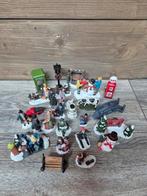 Kerstdorp figuren set van 24 kersthuisjes, Diversen, Kerst, Ophalen of Verzenden, Zo goed als nieuw