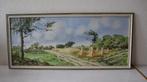 aquarel / Schilderij weiland. h. Van Hoefman, Antiek en Kunst, Kunst | Schilderijen | Klassiek, Ophalen