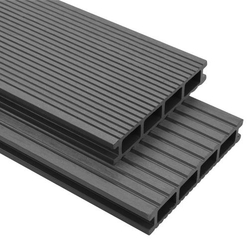 Terrasplanken HKC met accessoires 20 m² 2,2 m grijs, Tuin en Terras, Terrasdelen en Vlonders, Nieuw, Composiet, Ophalen of Verzenden