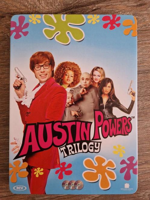 Austin Powers Trilogy, metal case, Cd's en Dvd's, Dvd's | Komedie, Gebruikt, Actiekomedie, Boxset, Vanaf 6 jaar, Ophalen of Verzenden