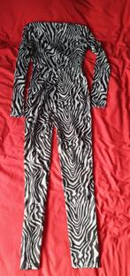 jumpsuit catsuit zebra motief, Kleding | Dames, Jumpsuits, Verzenden, Nieuw, Maat 38/40 (M), Overige kleuren