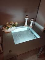 Aquarium tafel, Ophalen, Metaal of Aluminium, Vierkant, Zo goed als nieuw