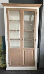 Glas Wand Kast, Eikenhout, Met deur(en), 25 tot 50 cm, Minder dan 150 cm