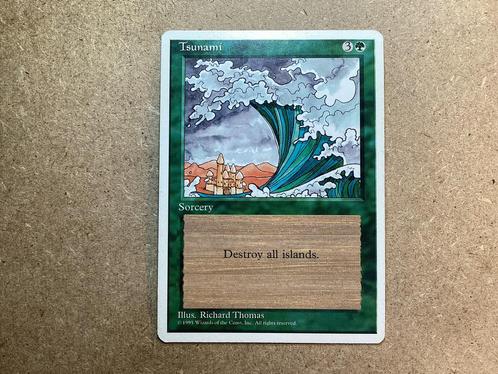1x Tsunami (Excellent), Hobby en Vrije tijd, Verzamelkaartspellen | Magic the Gathering, Zo goed als nieuw, Losse kaart, Ophalen of Verzenden