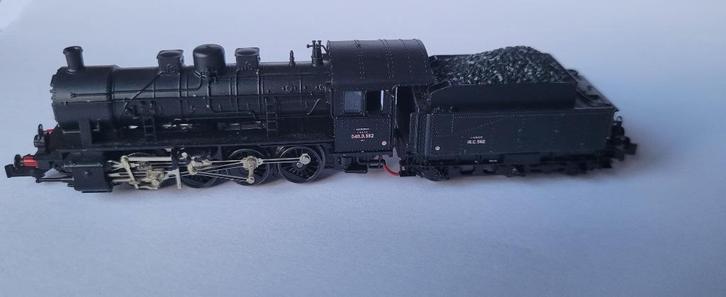 N-spoor Fleischmann Piccolo 7153 Stoomloc met tender (SNCF), Hobby en Vrije tijd, Modeltreinen | N-Spoor, Zo goed als nieuw, Locomotief