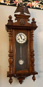 Antieke regulateur wandklok, 19e eeuw, Ophalen
