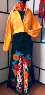 Unieke zwarte spijkerrok, handmade en handpainted, Kleding | Dames, Rokken, Maat 38/40 (M), Verzenden, Zwart, Nieuw