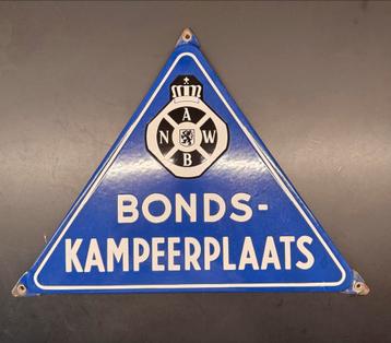 Emaille Reclamebord ANWB Bonds-Kampeerplaats beschikbaar voor biedingen