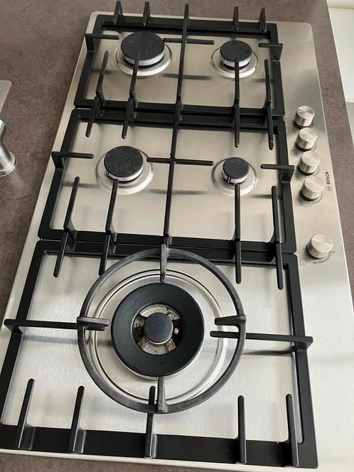 Bosch gaskookplaat met wokbrander, Witgoed en Apparatuur, Kookplaten, Zo goed als nieuw, Inductie, Ophalen
