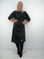 *Abfab Vintage Zwarte Jurk met Grijze Print 38*, Maat 38/40 (M), Zwart, Ophalen of Verzenden, Zo goed als nieuw