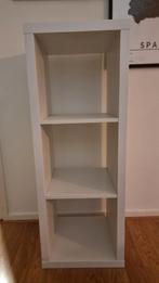 Ikea Kallax kast wit - 3 vakken, Met plank(en), Gebruikt, 100 tot 150 cm, Ophalen of Verzenden