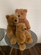 Set van drie schattige bruine teddyberen  papa mama en kind, Ophalen of Verzenden, Zo goed als nieuw, Beer