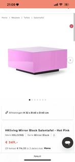 HK Living - Mirror Block salontafel roze, Ophalen, 50 tot 75 cm, 50 tot 100 cm, Zo goed als nieuw