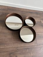 Set van 3 spiegels, Huis en Inrichting, Woonaccessoires | Spiegels, Ophalen, Minder dan 50 cm, Rond, Zo goed als nieuw