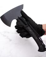 Fulltang bijl handgemaakt handcrafted tactical axe G10 zwart, Ophalen, Mes of Dolk