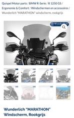 Wunderlich marathon windscherm bmw gs1200 r1250gs gs1250, Motoren, Zo goed als nieuw