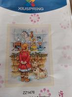 Borduurpakket kerst meisje voor etalage, Hobby en Vrije tijd, Ophalen of Verzenden, Nieuw, Borduurpakket
