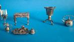 Antiek zilver zilveren poppenhuis miniaturen 925 gehalte, Ophalen of Verzenden, Zilver