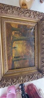 Oude Schilderij met Gouden Lijst, Antiek en Kunst, Kunst | Schilderijen | Klassiek, Ophalen