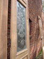 288hx218br scheidingswand met ge-etst glas, in te korten, Antiek en Kunst, Ophalen