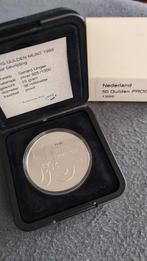 Zilveren 50 Gulden Munt 1995 - 50 Jaar Bevrijding, Koningin Beatrix, Zilver, Ophalen of Verzenden, Losse munt
