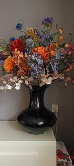 Zijden kunstbloemen Boeket incl Design Vaas, Huis en Inrichting, Woonaccessoires | Kunstplanten en Kunstbloemen, Ophalen, Zo goed als nieuw