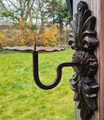 Gietijzeren wandkandelaars, Ophalen of Verzenden, Gebruikt, Bruin, Hout