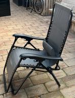 2 relaxstoelen donkergrijs, Tuin en Terras, Ophalen, Gebruikt, Metaal