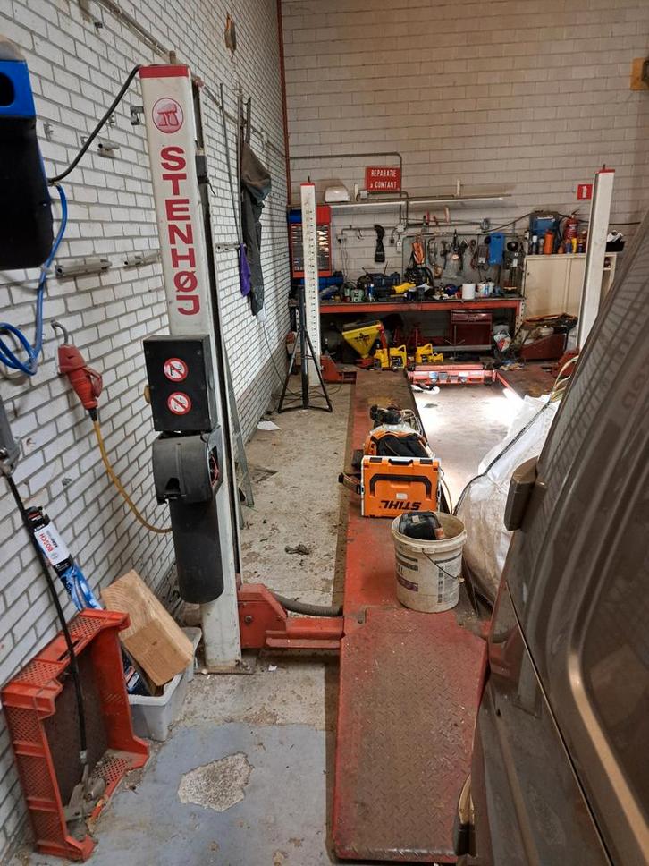 Hefbrug 4 ton met middenkrik - extra lang, Zakelijke goederen, Machines en Bouw | Industrie en Techniek, Ophalen of Verzenden