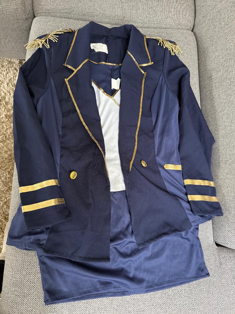 Carnaval Piloot Dames Kostuum 36/38, Carnaval, Ophalen of Verzenden, Zo goed als nieuw, Kleding