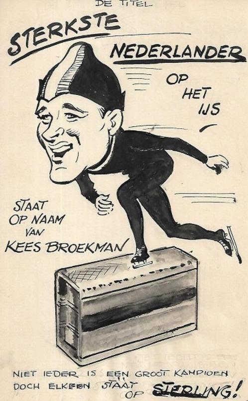 Originele Sytze Henstra diverse sport tekeningen/karikaturen, Verzamelen, Sportartikelen en Voetbal, Ophalen