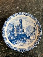 Delfts blauw bord ‘Brugge’ en ‘Stadhuis en Brabo Antwerpen’, Antiek en Kunst, Antiek | Wandborden en Tegels, Ophalen of Verzenden