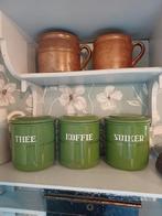 Emaille Groene Potten, Ophalen of Verzenden