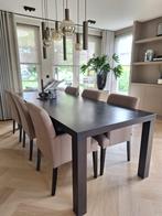 Tafel 260 bij 100 cm met 6 stoelen  merk Diez, Huis en Inrichting, Ophalen, Gebruikt, 100 tot 150 cm, Eikenhout