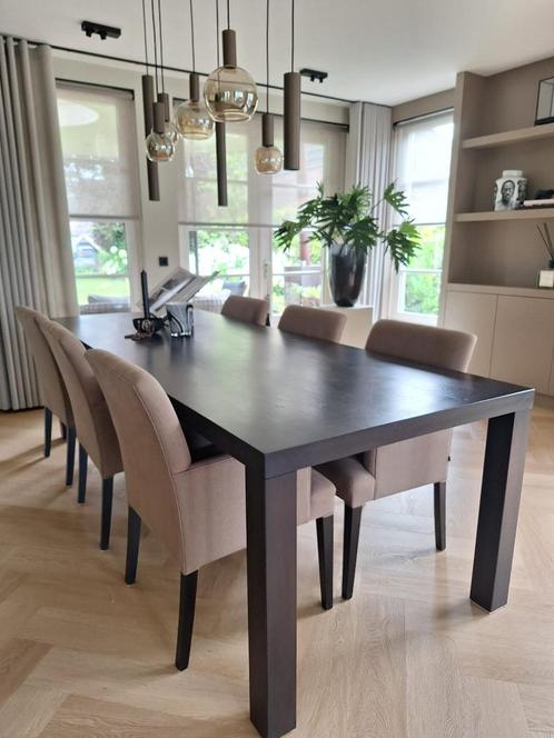 Tafel 260 bij 100 cm met 6 stoelen  merk Diez, Huis en Inrichting, Tafels | Eettafels, Gebruikt, 100 tot 150 cm, 200 cm of meer