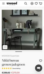 Kleding kast, bureau en nachtkastje Woood Nikki groen, Huis en Inrichting, Ophalen, Zo goed als nieuw, 65 cm of meer, 70 cm of meer