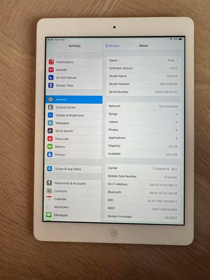 iPad Air 1 32GB Wifi + 4G, Computers en Software, Apple iPads, Zo goed als nieuw, Apple iPad Air, 10 inch, 32 GB, Grijs, Ophalen