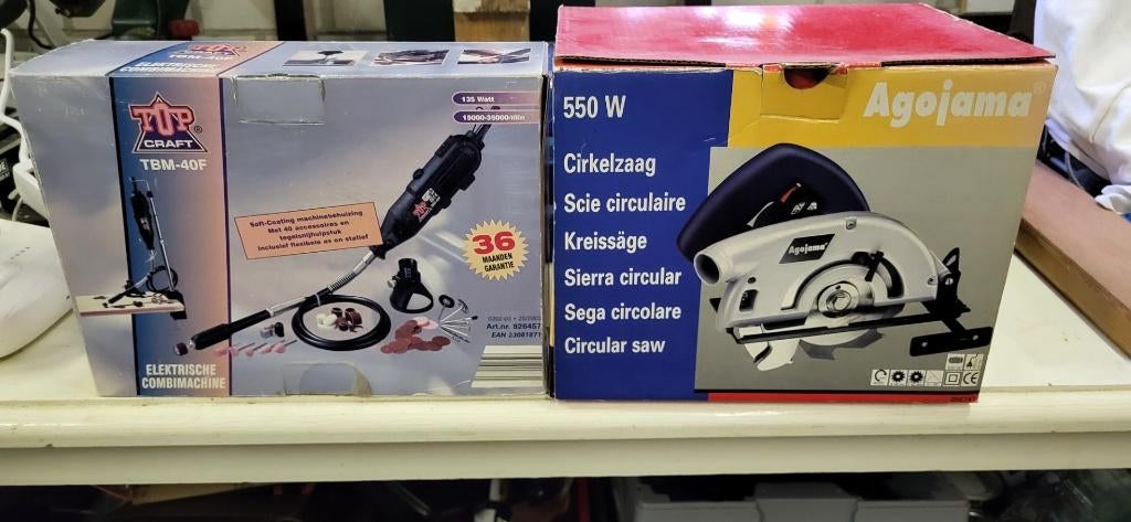 cirkelzaag en combimachine, Cirkelzaag, Nieuw, 30 tot 70 mm, 1200 watt of meer