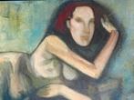 Liggende vrouw met Aap toegeschreven aan Pat Andrea, Antiek en Kunst, Verzenden