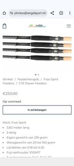 Free spirit ctx power feeder 3.60, Watersport en Boten, Ophalen, Zo goed als nieuw, Werphengel