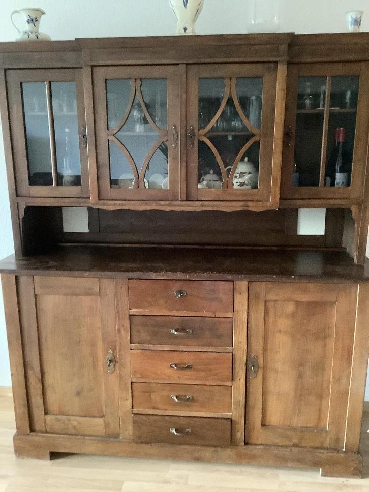 Antieke Buffetkast, Huis en Inrichting, Kasten | Buffetkasten, Gebruikt, 150 tot 200 cm, 150 tot 200 cm, 25 tot 50 cm, Met lade(s)